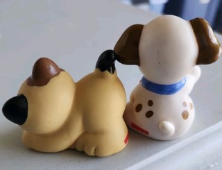 Fisher Price Little People Calico Kitty Cat Spotted& Dog Lot