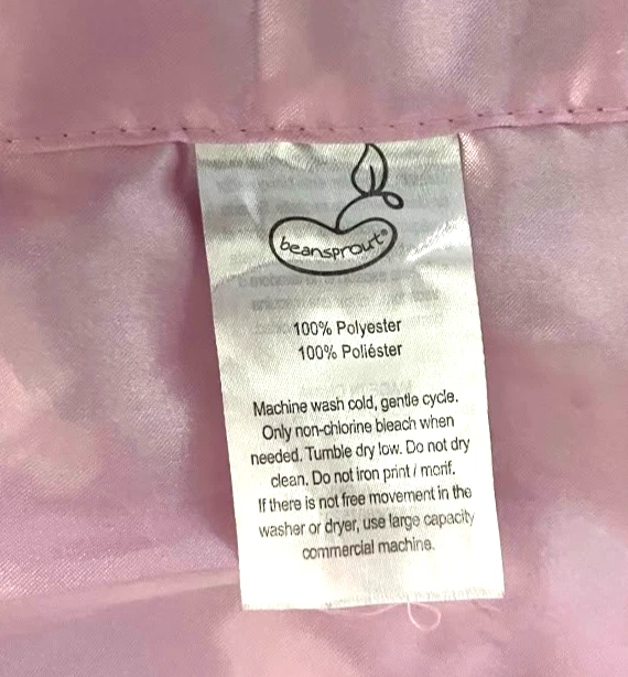 Manta Beansprout Rosa Roseta Sólida Satén Borde Trasero Niña Lovey 30x40 Frijol Foto 3 de 3