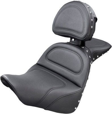 Saddlemen Explorer Special Seat With Backrest w/Chrome Studs #283755