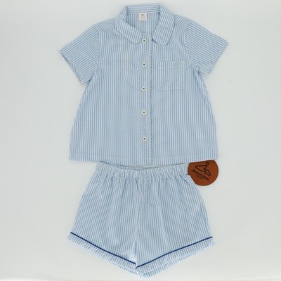Crewcuts J.Crew Girls Button Front Short Sleeve Pajama Set Size Medium (8-9)