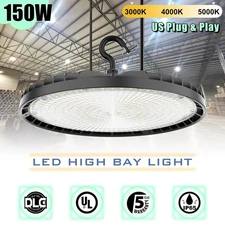 150W UFO LED High Bay Light Warehouse Garage Ceiling Fixture Dimmable UFO Lamp