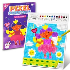 Princess Pixel Art Mosaic Coloring Book for 5-12, Creative Decompressions Ske...