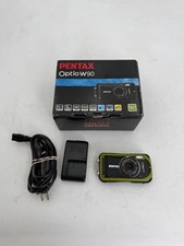Pentax Optio W90 12.1MP 28MM 5-25mm HD Movie 5x Zoom Digital Camera Black Green