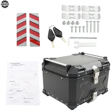 55L Motorcycle Top Case Tail Box Waterproof Luggage Scooter Trunk Storage New