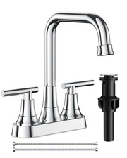 Bathroom Faucets for Sink 3 Hole Chrome, 4 Inch Centerset Bathroom Sink Fauce...