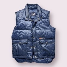 Vintage Men s Bluebird Puffer Vest 70s Hiking Full Zip Made In USA Size M Nylon