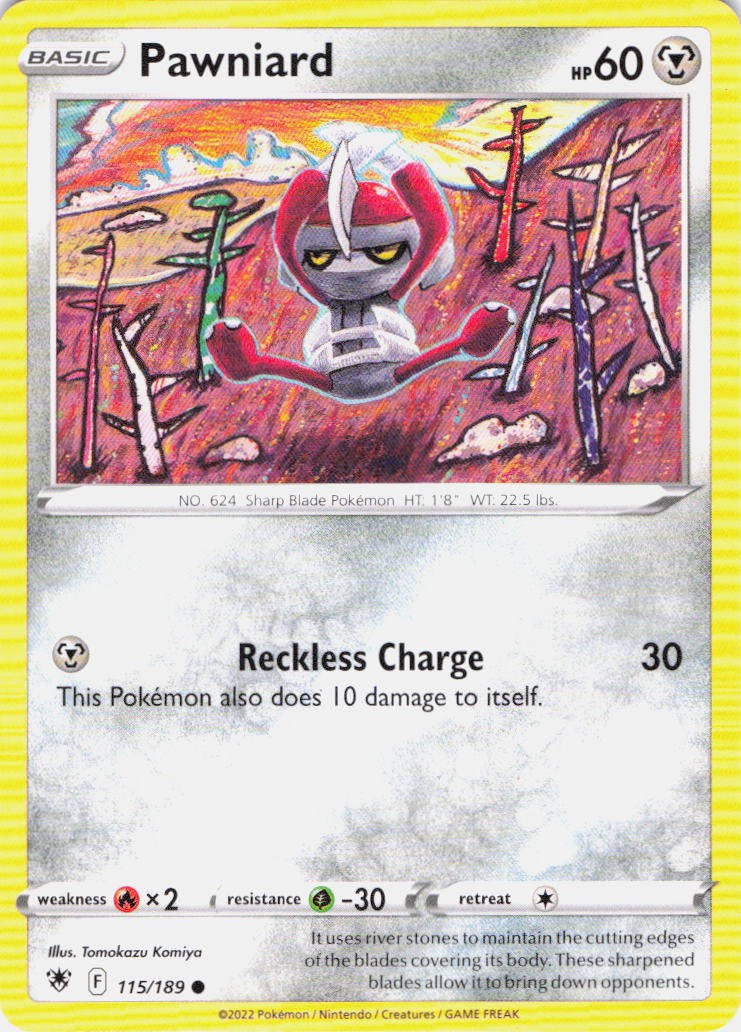 Pawniard Astral Radiance 115/189 Normal Pokemon TCG NM