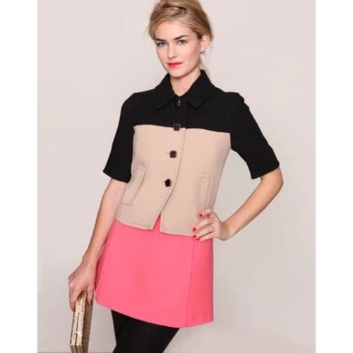 Giacca maglia KATE SPADE Dahlia Ponte colorblock misto lana boxy donna taglia 00