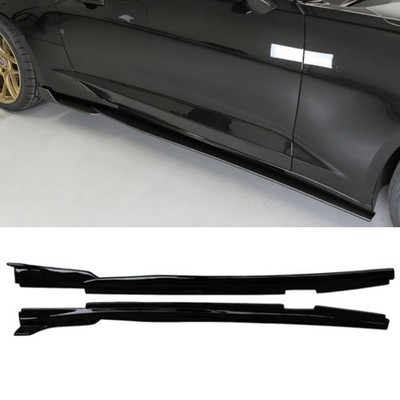 Gloss Black Side Skirts Extension Lip Panel For 2016-2024 Chevy Camaro 2PCS PP