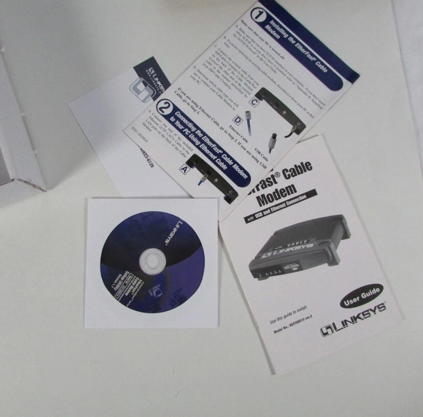 Linksys EtherFast Cable Modem with USB & Ethernet Connections (BEFCMU10 ver. 2) - Image 2 of 4