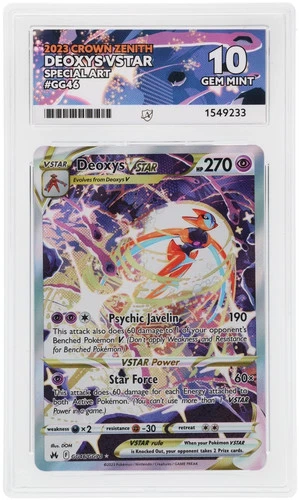 ACE 10 Deoxys Vstar GG46/GG70 Crown Zenith Gem Mint Pokemon