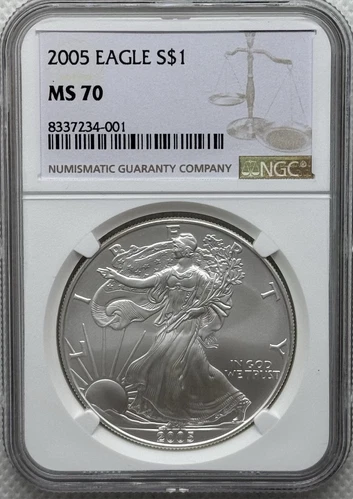 2005 W $1 Silver Eagle NGC MS70