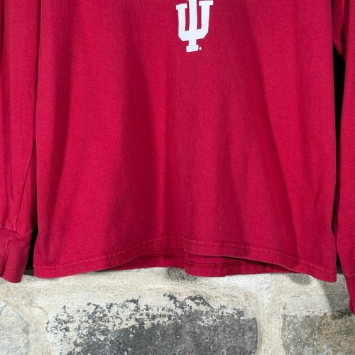 IU Indiana Hoosiers University Youth Champion Shirt Red White Unisex Large - Picture 3 of 9