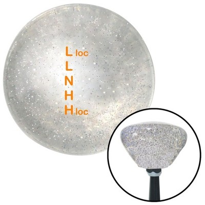 Orange Shift Pattern31n Clear Retro Metal Flake Shift Knob w/ M16x1.5 Insert