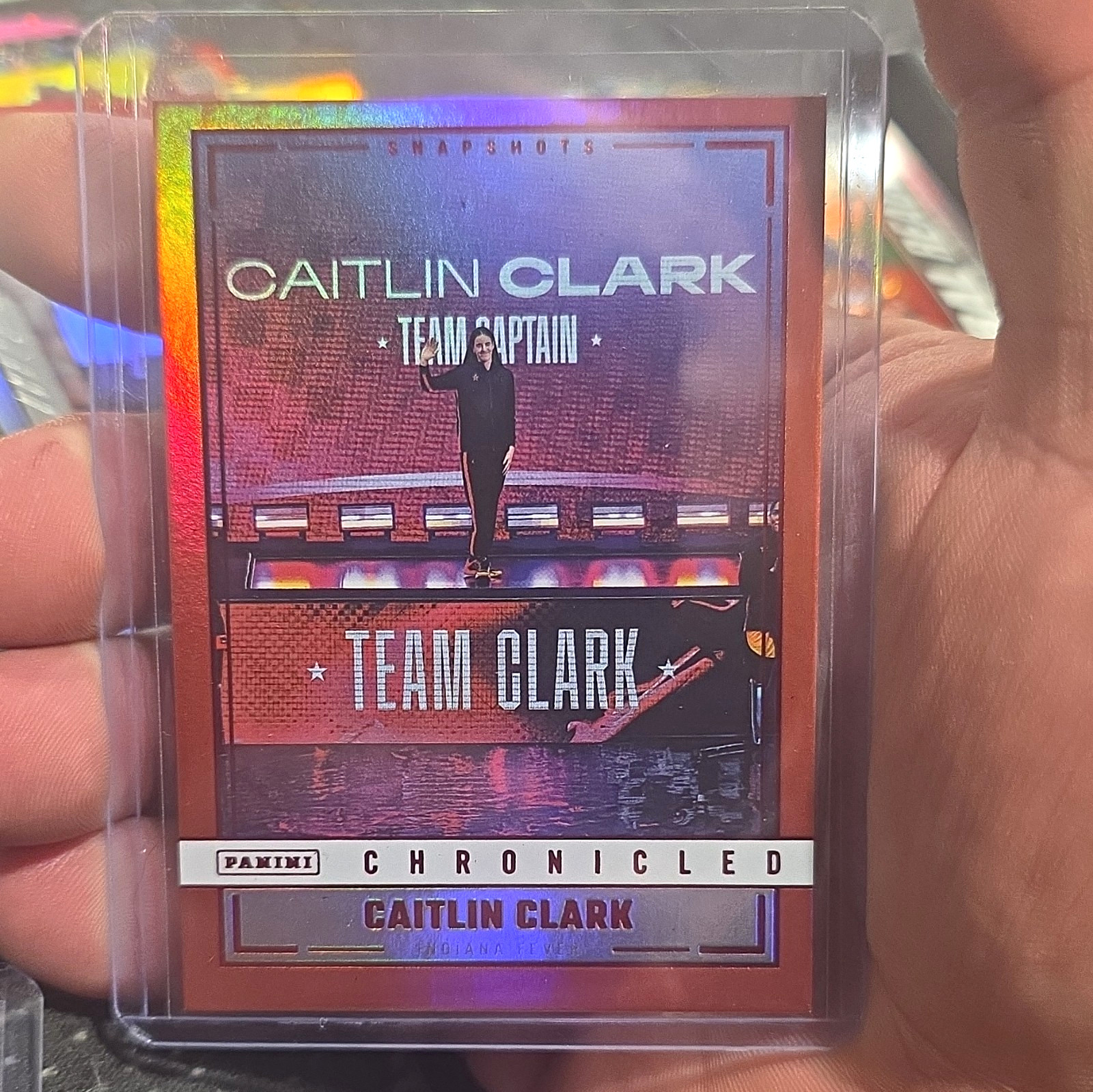 Panini Chronicled 2025 Snapshots Holo Red Caitlin Clark Fever WNBA #98