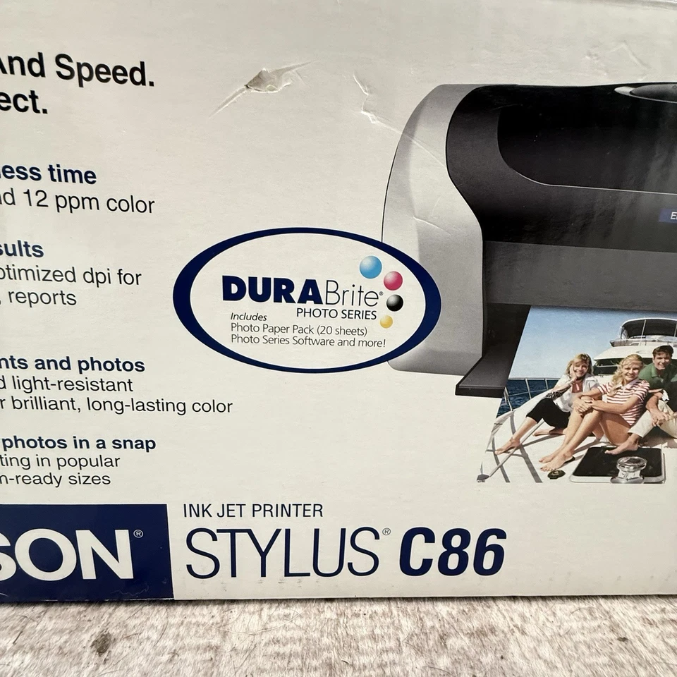 Epson Stylus C86 B251A Inkjet Printer with Ink (Open Box Never Used) - Image 3 of 4