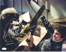 Zach Galligan & Frank Welker signed 11x14 Photo Billy Stripe Gremlins JSA