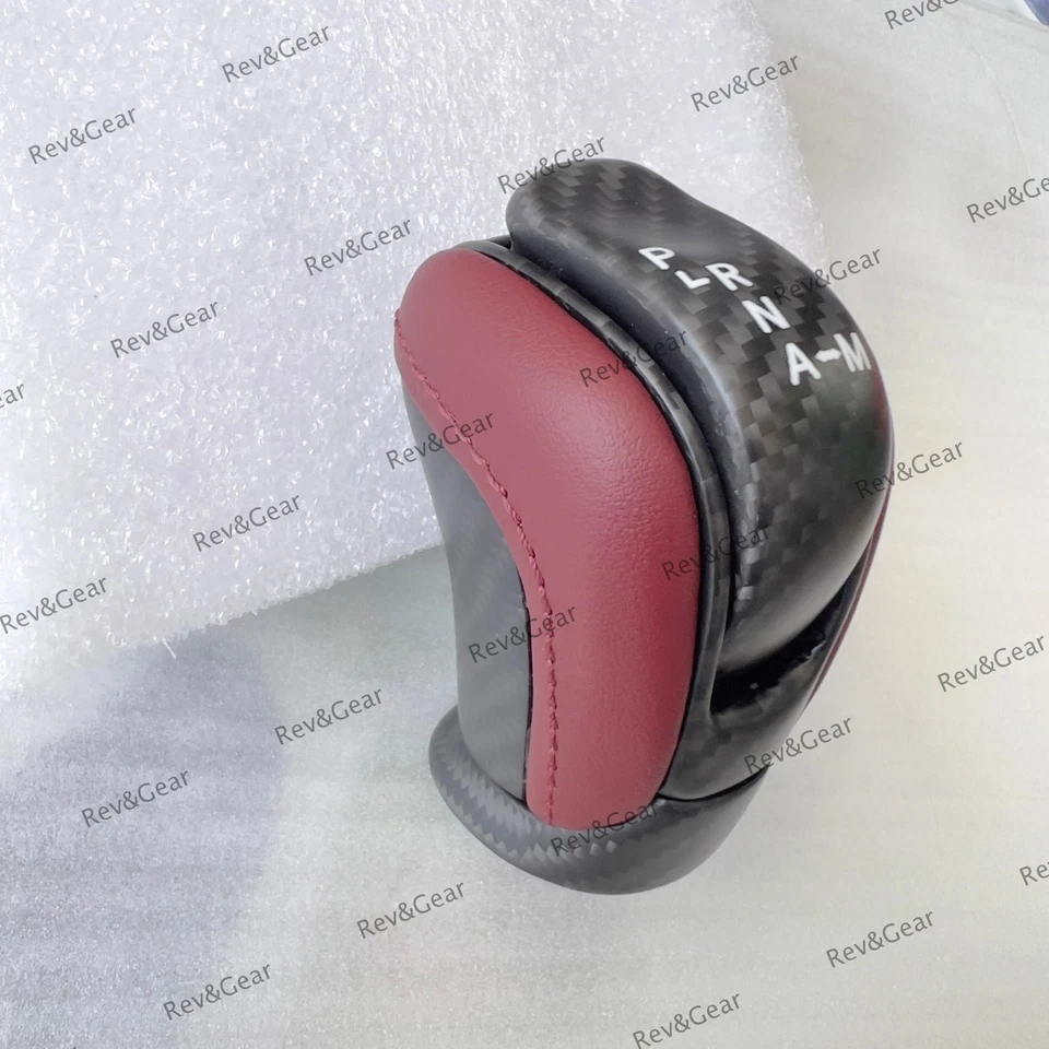 Botão de mudança personalizado para Nissan GTR R35 2009-2021 fibra de carbono fosco +couro - Imagem 2 de 4