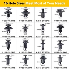 645Pcs Car Body Plastic Auto Fasteners Push Trim Clips Pin Rivet Bumper Kit USA