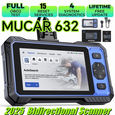 MUCAR 632 Automotive OBD2 Scanner 4 System Car Diagnostic Tool Engine ABS SRS US