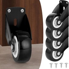4-Pack 2" Gate Wheels, Anti-Sag Door Bottom Support Wheels, Anti-Friction Cas...