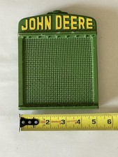 Vintage John Deere Cast  Aluminum Green Yellow Radiator Style Bookend, 1 Only