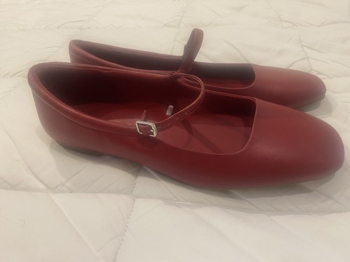 NWT Women's Wild Fable Elsa Mary Jane Flats with Mem Foam Insole Red 9 1/2 9.5 - Bild 3 von 4