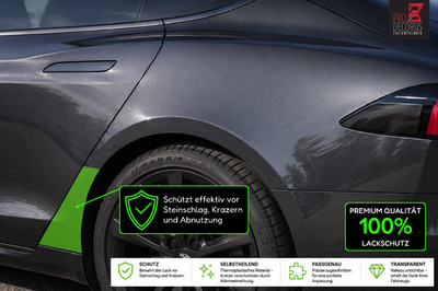 Lackschutzfolie Tesla Model S Radlauf Radkasten hinten Schutzfolie PPF