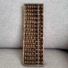  Wooden Soroban Abacus Showa Five-Dama Souvenir Math Learning Japanese USED K