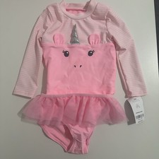 Carter's Unicorn Girls' Two-Piece Swimsuit Pink Size 12 Months
