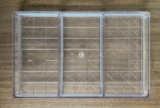 Chocolate Bar Mold - makes 3 x 3oz/85g bars, Clear Polycarbonate 160x75x6mm