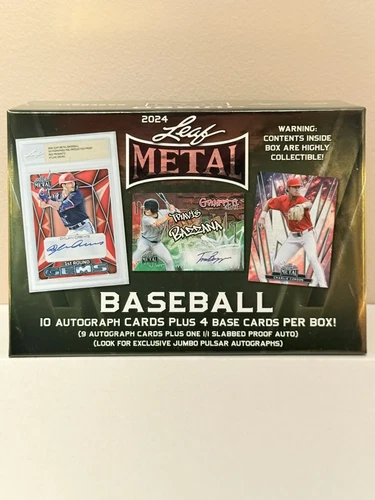 2024 Leaf Metal Baseball Sealed Jumbo Hobby Box-14 Cards w/ 10 Autos Per Box