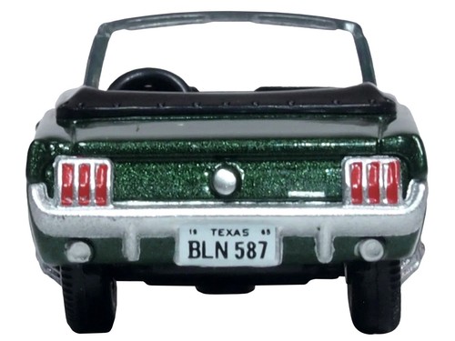 1965 FORD MUSTANG CONVERTIBLE IVY GREEN 1/87 (HO) SCALE DIECAST OXFORD 87MU65006 - Picture 5 of 5