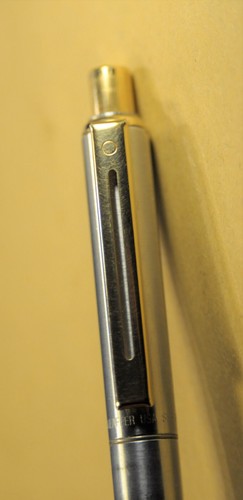Bolígrafo "Sheaffer" SENTINEL Cromo Cepillado y GT Hecho en EE. UU. c. 1989 con caja - Imagen 10 de 14