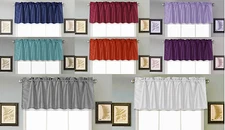 1PC Faux Silk Straight SMALL Window Valance Topper Waterfall rod pocket S18 NEW