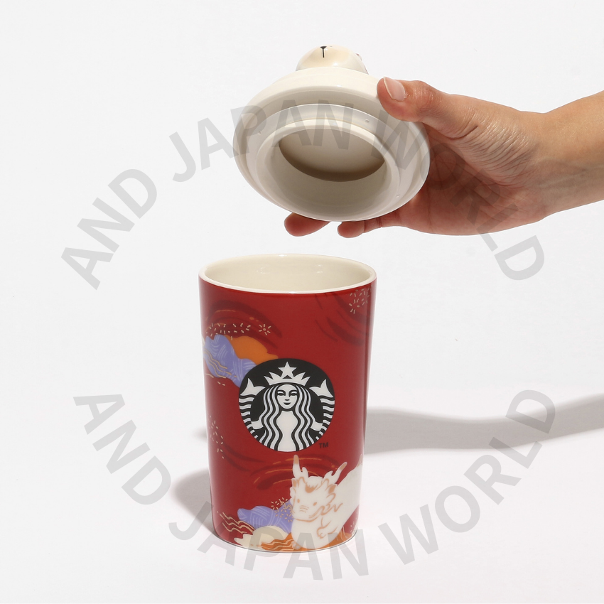 Starbucks Japan 2024 New Year Mug Dragon canister & stopper