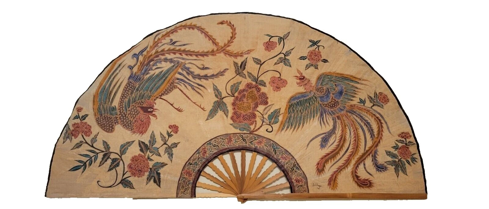 Multi-Color Fan Asian Antiques