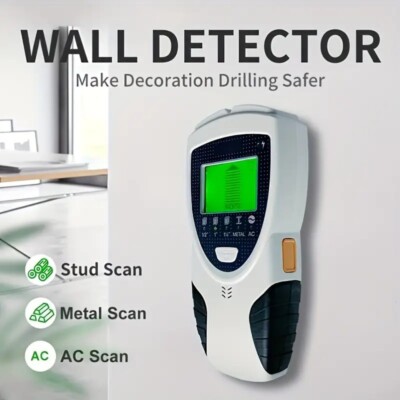 5 in 1 Digital Stud Finder Wood Metal Pipe Wire Wall Scanner Sensor LCD Detector