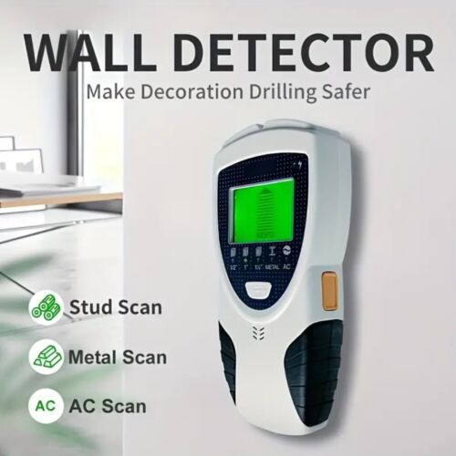 5 in 1 Digital Stud Finder Wood Metal Pipe Wire Wall Scanner Sensor LCD Detector
