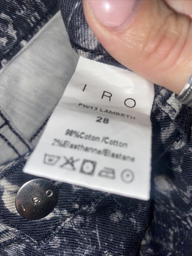 IRO β’ Lambeth Low Rise Animal Print Skinny Jeans w28 uk10 - Picture 5 of 7