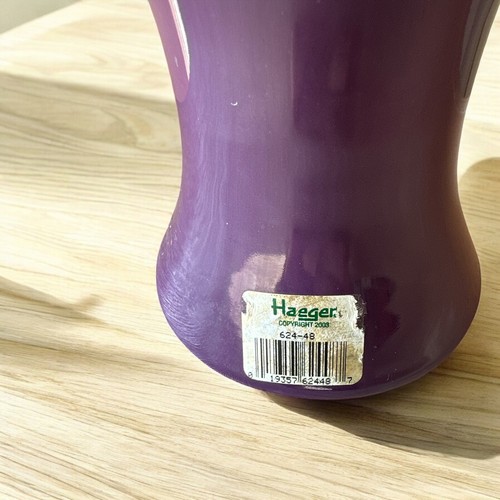 Vintage Haeger Mid Century Modern Purple Plum Ceramic Vase 12" #624-48 - Picture 3 of 6