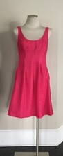 NWT Nine West Hot Pink Chevron Lace Dress Size 14