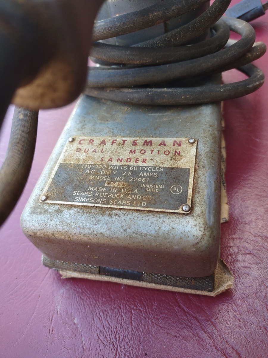 Vintage Sears Craftsman Dual Motion Sander Model 22461 Industrial