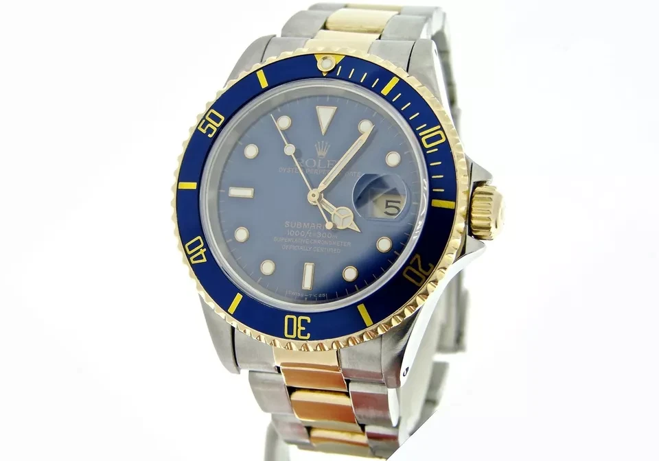 Relojes de pulsera Rolex Submariner con correa dorada para hombre