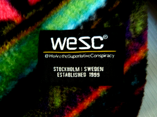 Wesc Mitch Pullover Sweatshirt M Mens (L Womens) Chevron Unisex Polar Fleece - Picture 3 of 10