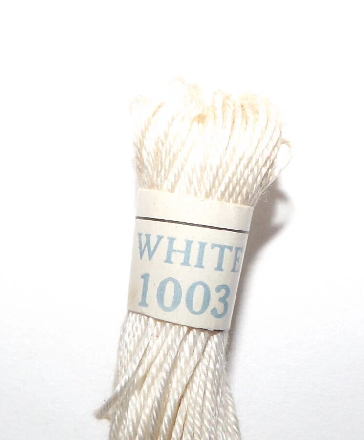 Vintage Lot Of 8 Bucilla Embroidery Thread  White #1003 Size 20 - Image 3 of 4