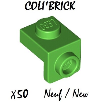 Lego 36841 - 50x Halterung Bracket 1x1 1x1 inverted - Grün / Bright Green - Neu
