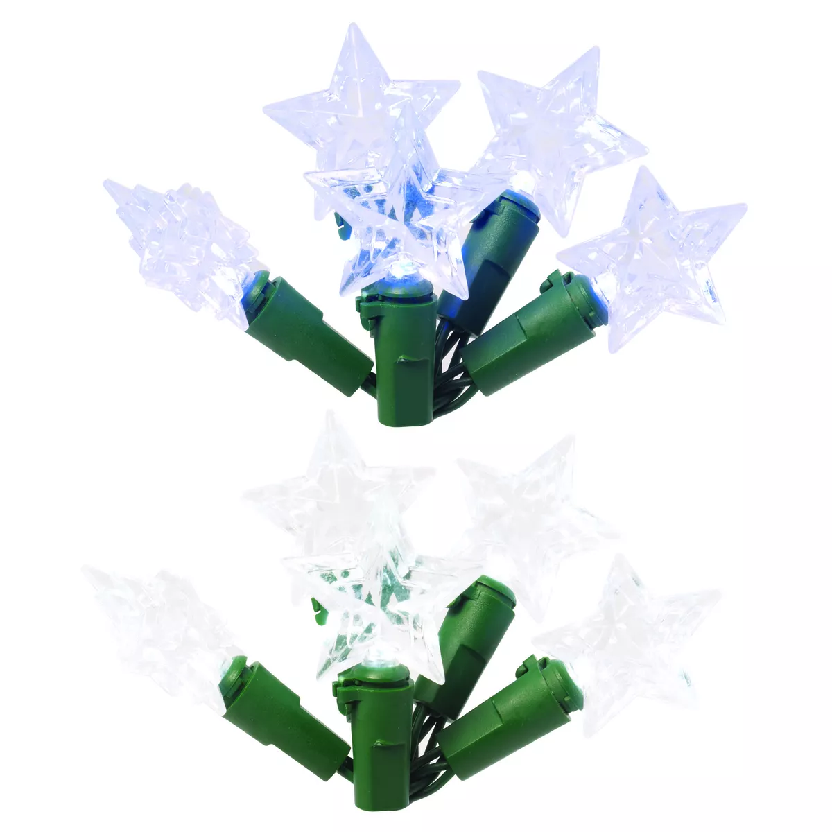 Holiday Time Battery Operated Color Changing Star Light Set Green