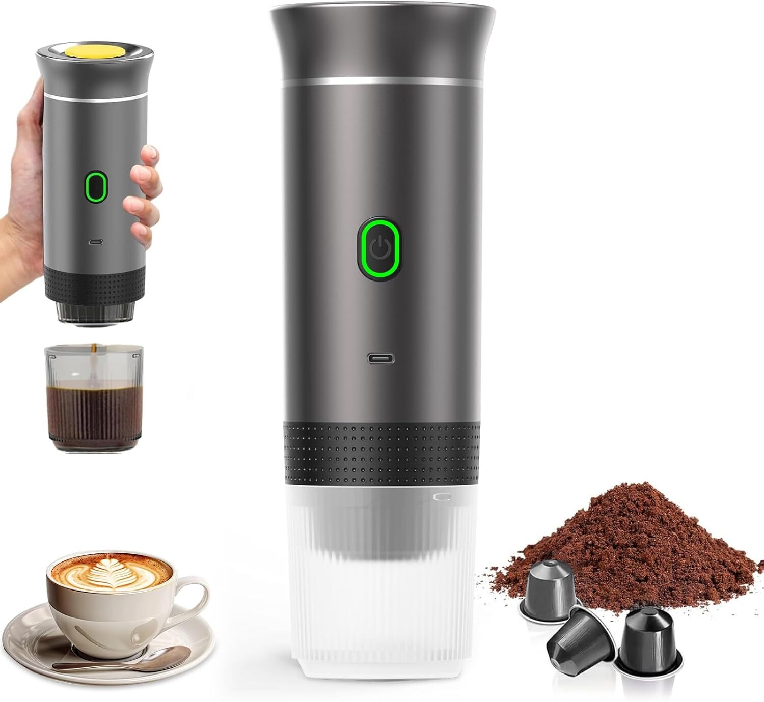 Machine à café portable 12V cafetière à expresso électrique 3 en 1