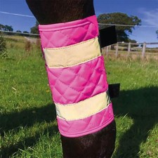 Horse Reflective Leg Boots Quilted Equestrian Adjustable Breathable Wear